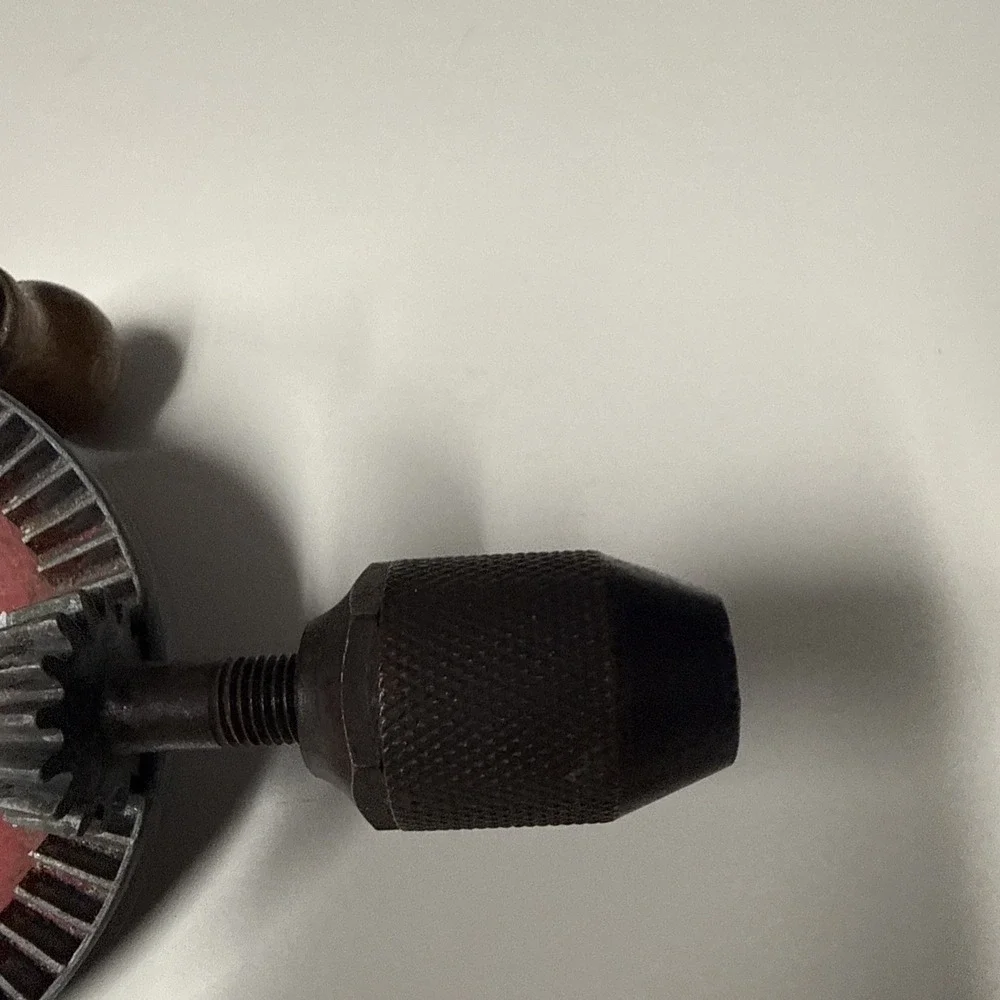 Vintage Egg Beater Hand Drill Red Gear Made in USA Wood‎ Working Manual Tool
